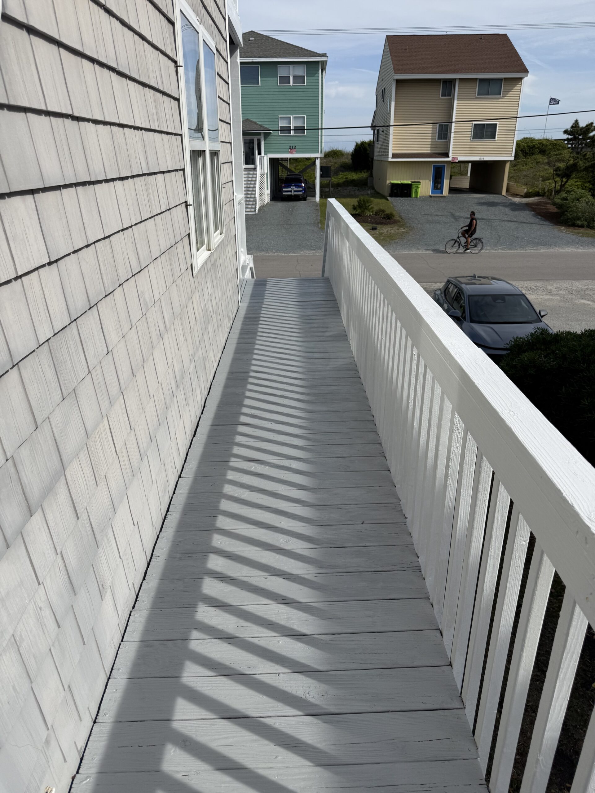 Exterior Residential painting project of railing in surf city north carolina