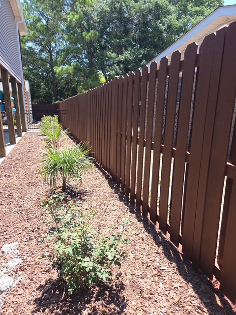 Professional painting of fence in oak island north carolina